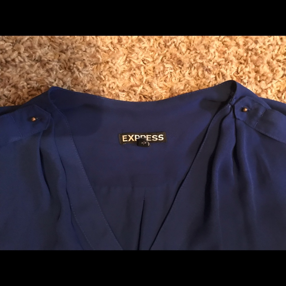 [Express] 3/4 Sleeve Blue Blouse